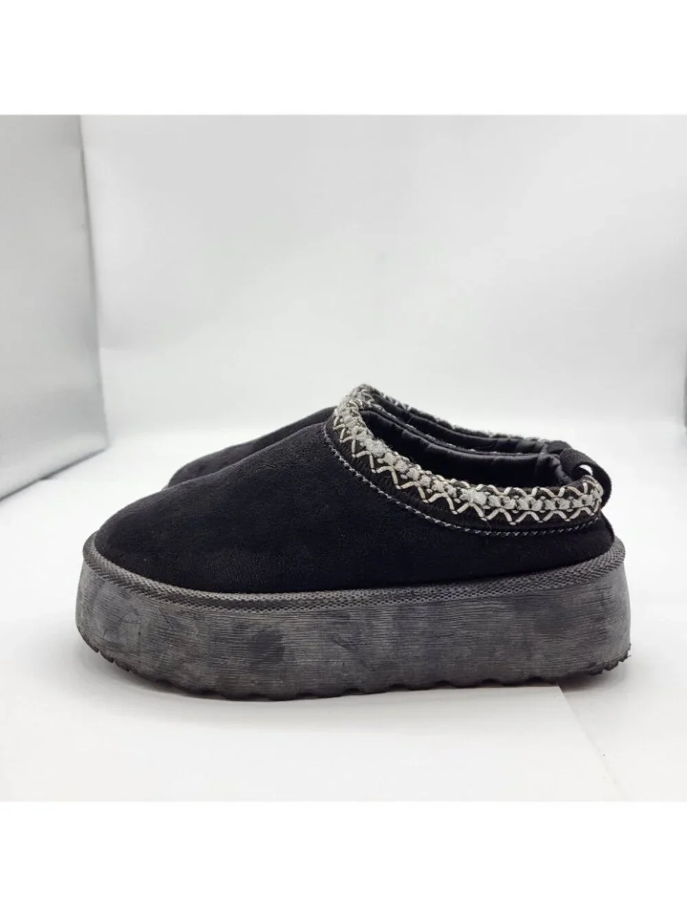 Olivia & Kate Stormy Platform Slippers Clogs Shoes Black Girls SZ 12